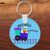 Giften van treinpersoneel in ruste sleutelhanger (Voorkant)