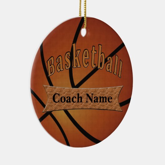 Giften voor Basketball Coach Ideeën Keramisch Ornament (Rechts)