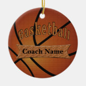 Giften voor Basketball Coach Ideeën Keramisch Ornament (Voorkant)