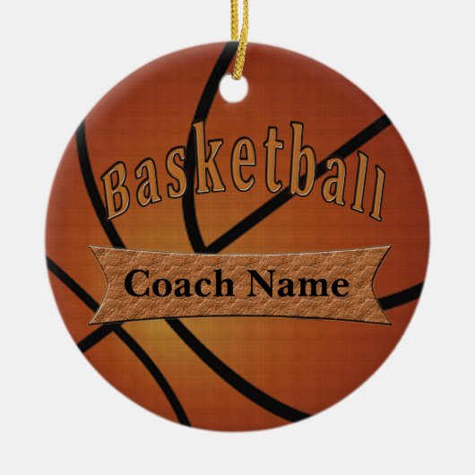 Giften voor Basketball Coach Ideeën Keramisch Ornament (Voorkant)