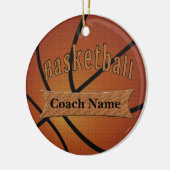 Giften voor Basketball Coach Ideeën Keramisch Ornament (Links)