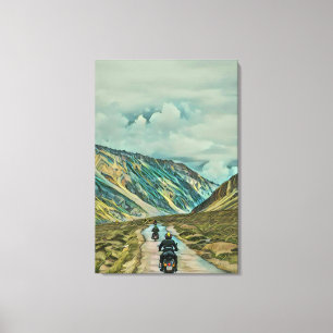 Giften voor een motorrijder canvas afdruk