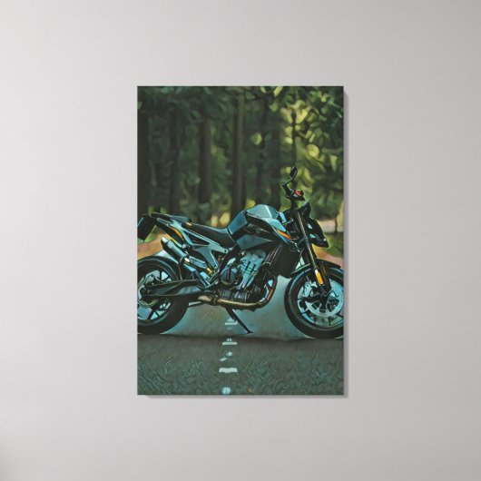 Giften voor een motorrijder canvas afdruk (Voorkant)