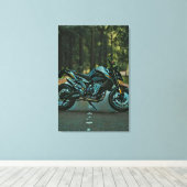 Giften voor een motorrijder canvas afdruk (Insitu (Houten vloer))