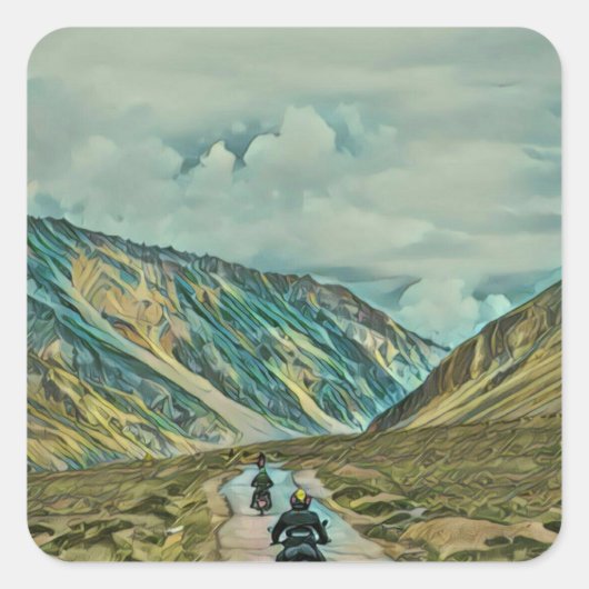 Giften voor een motorrijder vierkante sticker (Voorkant)