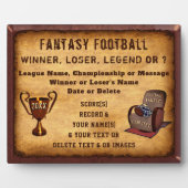 Giften voor Fantasy Football Lovers, Winners, Lose Fotoplaat (Voorkant)
