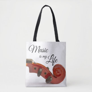 Giften voor gewelddadige spelers - Muziek is mijn  Tote Bag