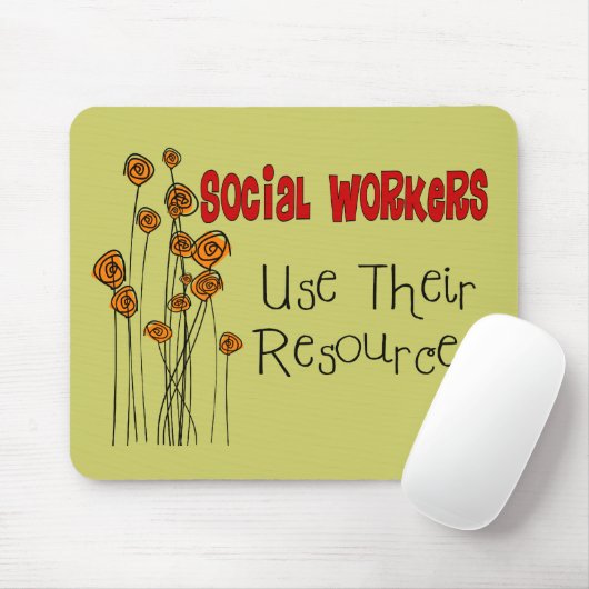 Giften voor maatschappelijk werkers en T-shirts Muismat (Met muis)