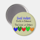 Giften voor maatschappelijk werkers magneet (Voorkant / Achterkant)