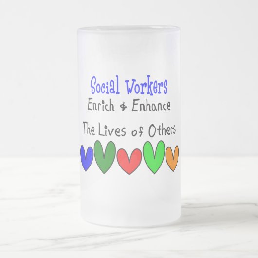 Giften voor maatschappelijk werkers matglas bierpul (Center)