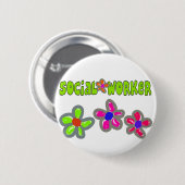 Giften voor maatschappelijk werkers ronde button 5,7 cm (Voorkant /achterkant)
