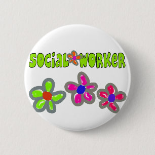 Giften voor maatschappelijk werkers ronde button 5,7 cm