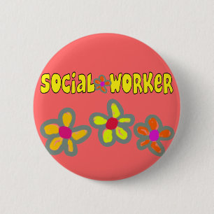 Giften voor maatschappelijk werkers ronde button 5,7 cm