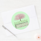 Giften voor maatschappelijk werkers ronde sticker (Envelop)