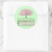 Giften voor maatschappelijk werkers ronde sticker (Tas)