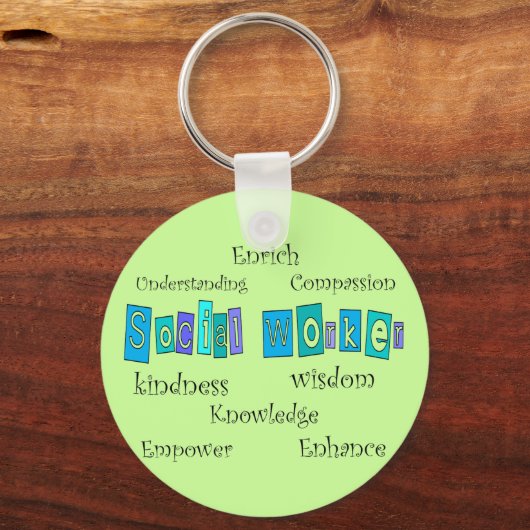 Giften voor maatschappelijk werkers sleutelhanger (Voorkant)