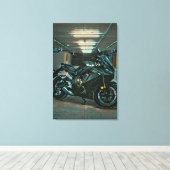 Giften voor motorrijders canvas afdruk (Insitu (Houten vloer))