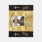 Giften voor pastor en Jubileum op persoonlijke tit Fleece Deken (Voorkant)