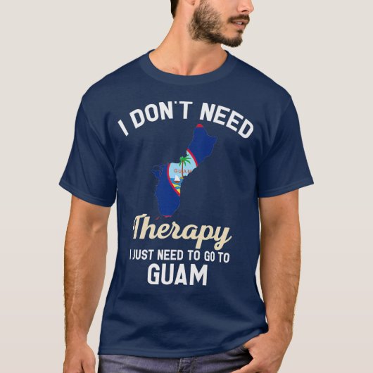 Giften voor reizen van Guam Chamorro-vlagplattegro T-shirt (Voorkant)