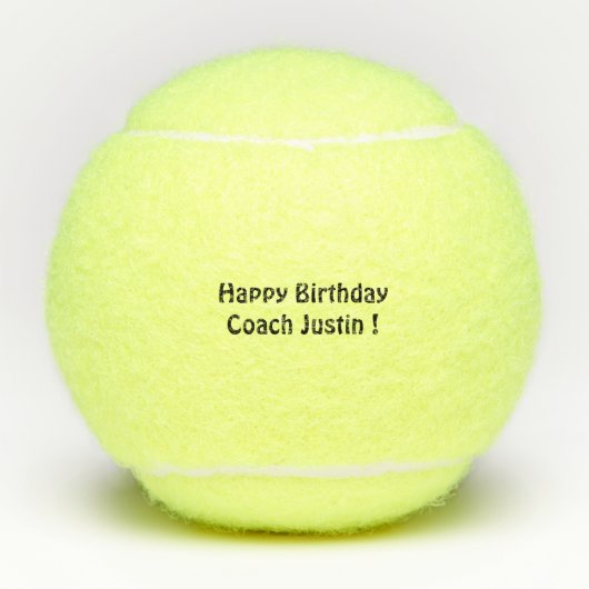 Giften voor Tennis Coaches, op maat gedrukt Tennisballen (Voorkant)