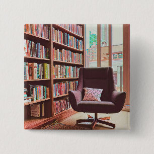 Giften voor tienerboekliefhebbers vierkante button 5,1 cm