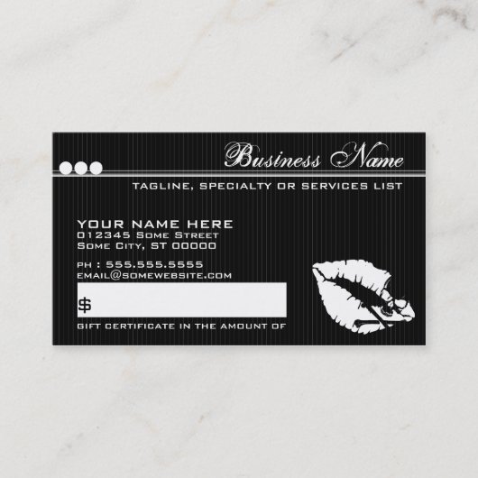 giftencertificaat voor gif kortingskaartje (Voorkant)