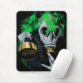 Giftgas Masker: Neon Vlammen Muismat (Met muis)