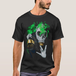 Giftgas Masker: Neon Vlammen T-shirt