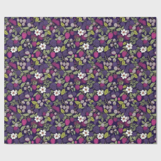 Giftig fruit - Frambozen en bramen Cadeaupapier (Vlak)