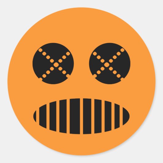 Giftig gasmasker Jack o lantern oranje Halloween l Ronde Sticker (Voorkant)