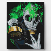Giftig gasmasker: Neon Flames Fotoplaat (Voorkant)