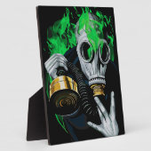 Giftig gasmasker: Neon Flames Fotoplaat (Zijkant)