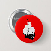 giftig hart ronde button 5,7 cm (Voorkant /achterkant)