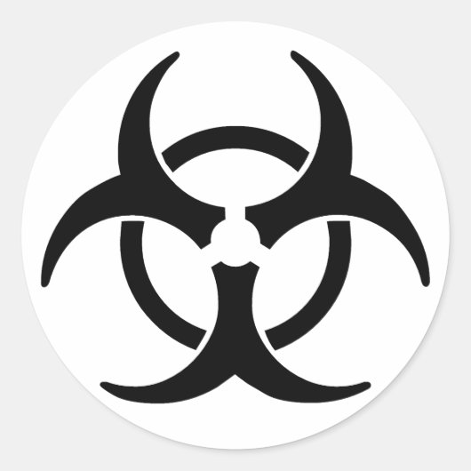 giftig ronde sticker (Voorkant)