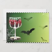Giftig Skelet Botten Vleermuis Drink Halloween Fee Kaart (Achterkant)