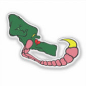 Giftig staartwezen sticker (Voorkant)
