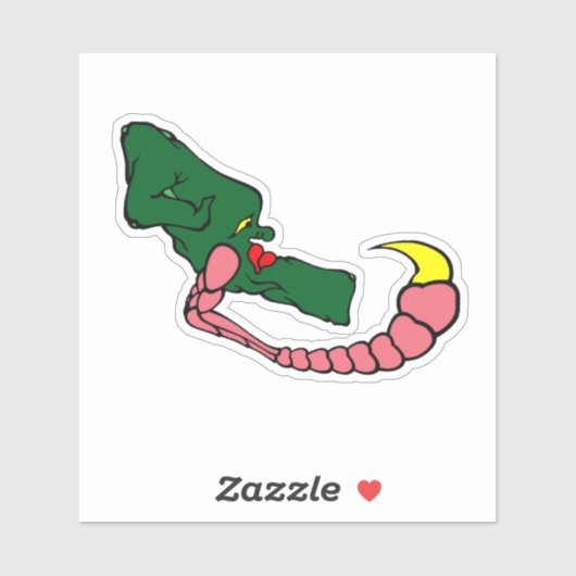 Giftig staartwezen sticker (Vel)
