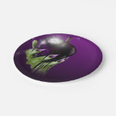 Giftige appel Boze Heks Paarse Halloween-feest  Papieren Bordje (Gekanteld)