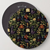 Giftige Bloemblaadjes Ronde Button 6,0 Cm (Voorkant /achterkant)