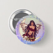 Giftige fee-speld ronde button 5,7 cm (Voorkant /achterkant)