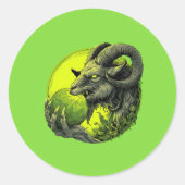 Giftige Groene Duivel Geit Sticker (Voorkant)