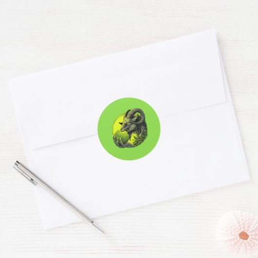 Giftige Groene Duivel Geit Sticker (Envelop)