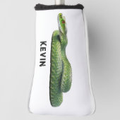 Giftige Groene Slang Met Je Naam Golfheadcover (Draai 90)