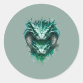 Giftige Groene Slang Watercolor Spat sticker (Voorkant)