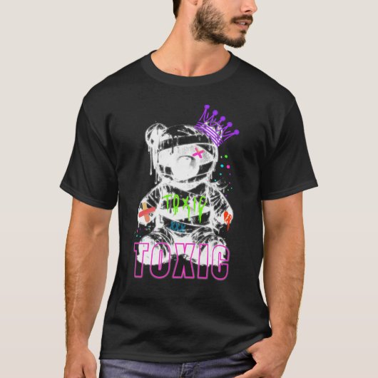 Giftige Liefde Teddybeer Grafisch T-shirt (Voorkant)