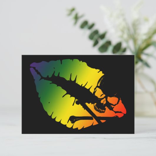 giftige lippen kaart (Staand voorkant)