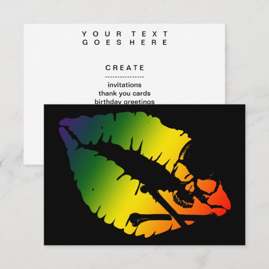 giftige lippen kaart (Voorkant / Achterkant)