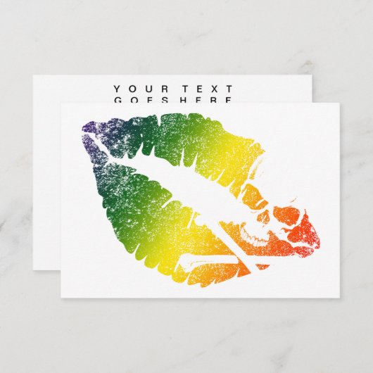 giftige lippen kaart (Voorkant / Achterkant)