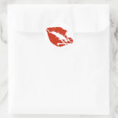 giftige lippen ronde sticker (Tas)