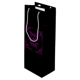 Giftige Paarse Trick or Treat Wijn Cadeautas